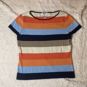 Cute stretchy shirt. Knitted blouse.